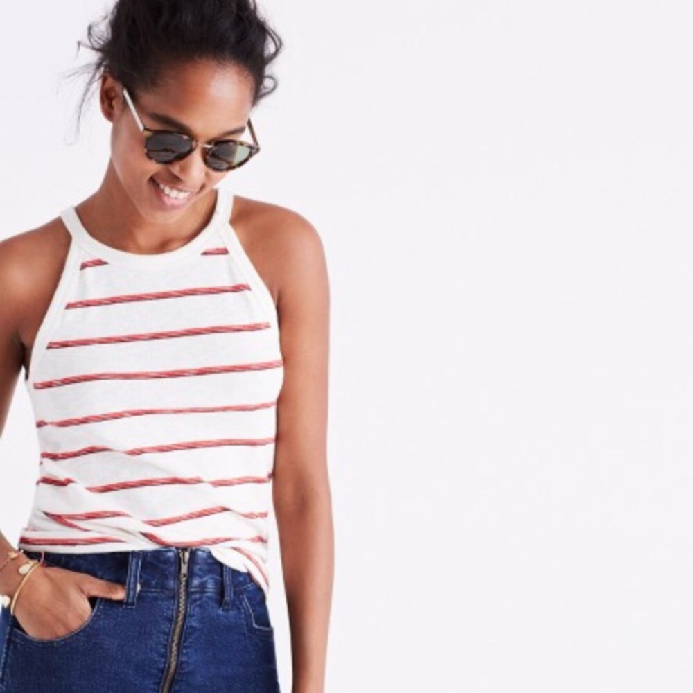 Madewell Time Off Tank in Shawn Stripe